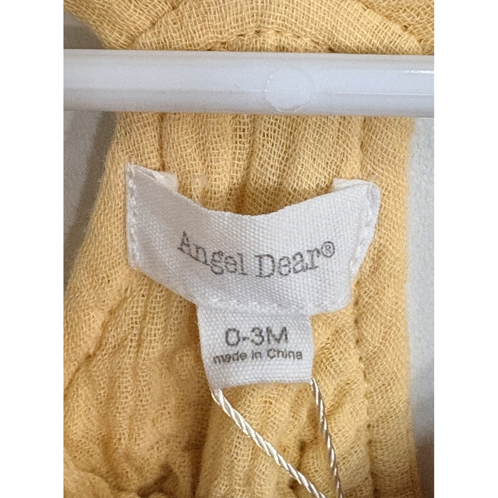 Angel Dear G Is for Golf Muslin Sunsuit Yellow Embroidered Romper 0–3M NWT - Picture 5 of 7